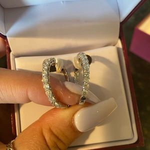 14kw, 2ctw hoop earrings from Helzberg Diamonds